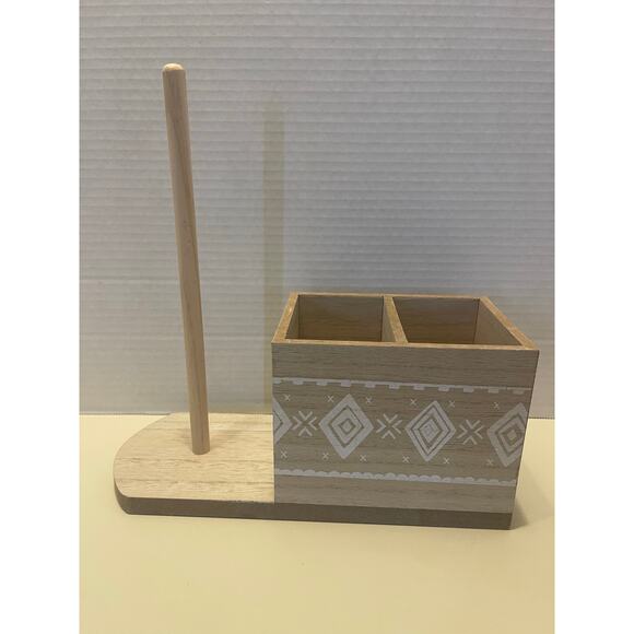 Target Dollar Spot 2022 Wooden Folding Tray and Paper Towel Caddy - Picture 11 of 13